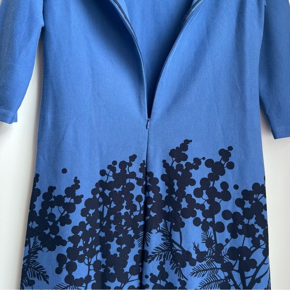 Boden Blue A-line Dress with 3/4 Sleeves - Picture 9 of 13